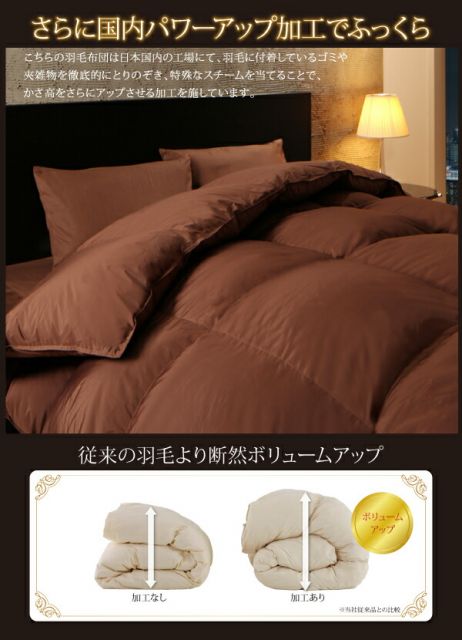 スーパSALE10倍＆4時間限定10％OFF MITAS寝具SELECT 羽毛布団 ポーランド産グースダウン93% プレミアムゴールドラベル羽毛布団8点セット 和タイプ セミダブル8点セット