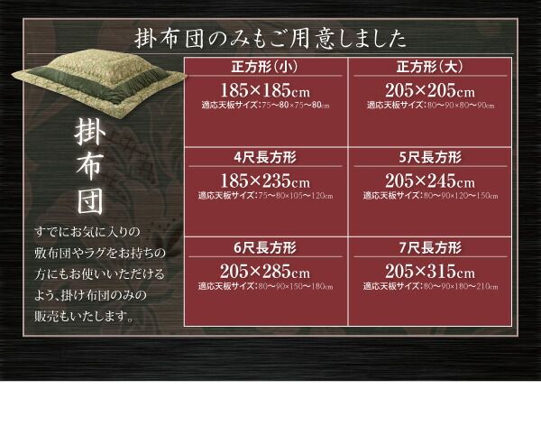 スーパSALE10倍＆4時間限定10％OFF こたつ布団セット 更紗模様こたつ布団 掛布団&敷布団2点セット 5尺長方形(90×150cm)天板対応
