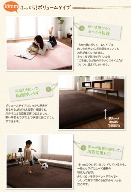 スーパSALE10倍＆4時間限定10％OFF ラグ 厚みが選べる！ はっ水ラグ 厚さ5mm 130×185cm