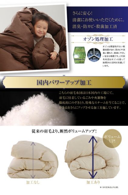 スーパSALE10倍＆4時間限定10％OFF MITAS寝具SELECT 羽毛布団 日本製防カビ消臭 フランス産 エクセルゴールドラベル羽毛布団8点セット ベッドタイプ セミダブル8点セット