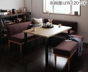 スーパSALE10倍＆4時間限定10％OFF ダイニングセット（テーブル&ソファ ベンチ） モダンカフェ風リビングダイニングセット 5人 4点セット(テーブル+ソファ1脚+アームソファ1脚+ベンチ1脚) 右アーム W150