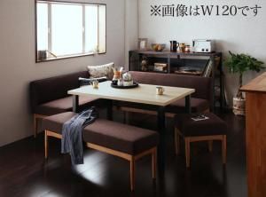 スーパSALE10倍＆4時間限定10％OFF ダイニングセット（テーブル&ソファ ベンチ スツール） モダンカフェ風リビングダイニングセット 6人 5点セット(テーブル+ソファ1脚+アームソファ1脚+ベンチ1脚+スツール1脚) 左アーム W150