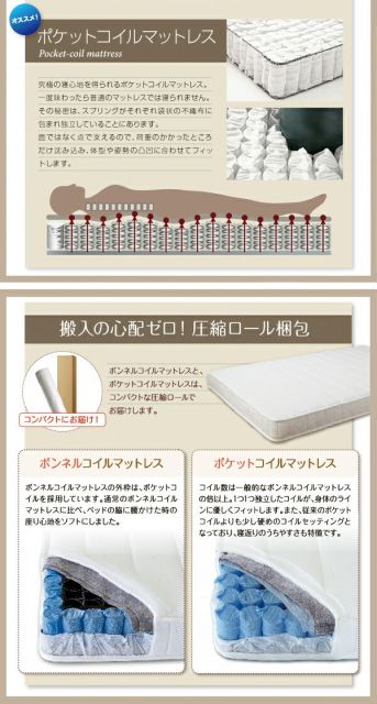 スーパSALE10倍＆4時間限定10％OFF 家族で寝られるホテル風モダンデザインベッド ボンネルコイルマットレス付き ワイドK260(SD+D)