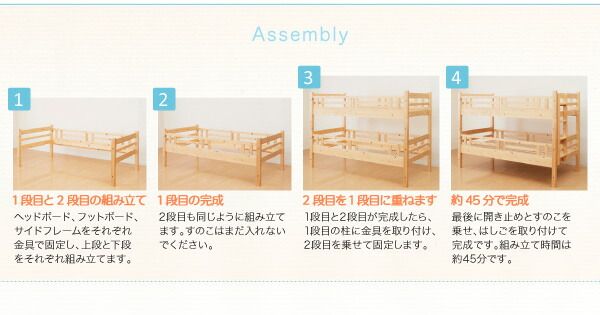 スーパSALE10倍＆4時間限定10％OFF タイプが選べる頑丈ロータイプ収納式3段ベッド ベッドフレームのみ ペアセット シングル