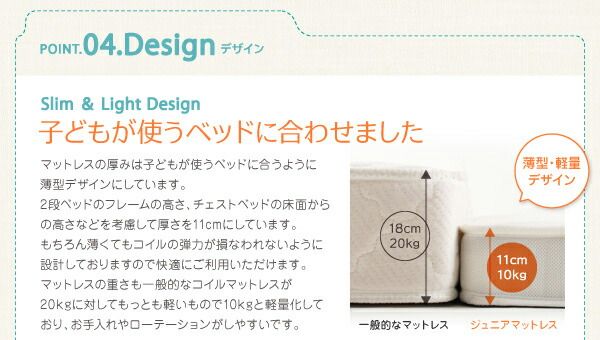 スーパSALE10倍＆4時間限定10％OFF MITAS寝具SELECT 子どもの睡眠環境を考えた 安眠マットレス 薄型・軽量・高通気 ジュニア ボンネルコイル シングル レギュラー丈