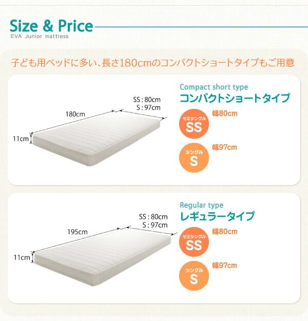 スーパSALE10倍＆4時間限定10％OFF MITAS寝具SELECT 子どもの睡眠環境を考えた 安眠マットレス 薄型・軽量・高通気 ジュニア ボンネルコイル シングル レギュラー丈