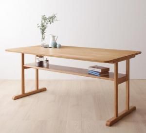 スーパSALE10倍＆4時間限定10％OFF ダイニングテーブル 4人 天然木 モダンテイスト 棚付き ソファダイニングシリーズ ダイニングテーブル単品 高さ64 幅150