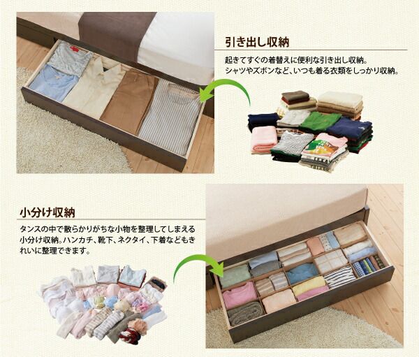 スーパSALE10倍＆4時間限定10％OFF フラップ棚・照明・コンセントつき多機能ベッド  ベッドフレームのみ ダブル