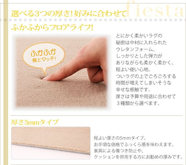 スーパSALE10倍＆4時間限定10％OFF ラグ マイクロファイバーラグ 厚さ5mmタイプ 190×190cm