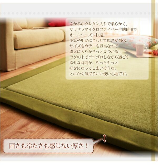 スーパSALE10倍＆4時間限定10％OFF ラグ マイクロファイバーラグ 厚さ5mmタイプ 190×190cm