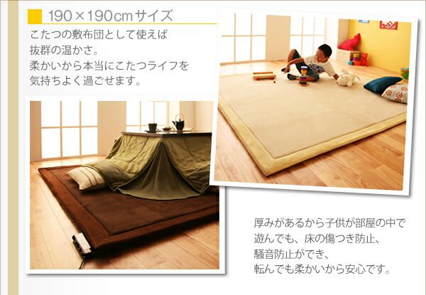 スーパSALE10倍＆4時間限定10％OFF ラグ マイクロファイバーラグ 厚さ5mmタイプ 190×190cm