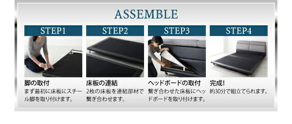 スーパSALE10倍＆4時間限定10％OFF リクライニング機能付き・モダンデザインローベッド 国産カバーポケットコイルマットレス付き キング(K×1)