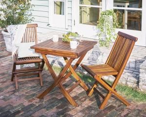 スーパSALE10倍＆4時間限定10％OFF ガーデンファニチャーダイニングセット チーク天然木 折りたたみ式本格派リビングガーデンファニチャー 2人 3点セット(テーブル+チェア2脚) テーブル正方形 チェア肘無 W70