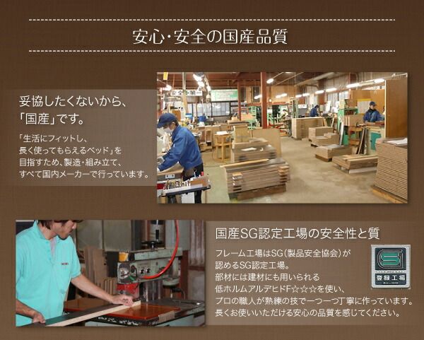 スーパSALE10倍＆4時間限定10％OFF 親子で寝られる棚・コンセント付き安全連結ベッド 国産ボンネルコイルマットレス付き ダブル