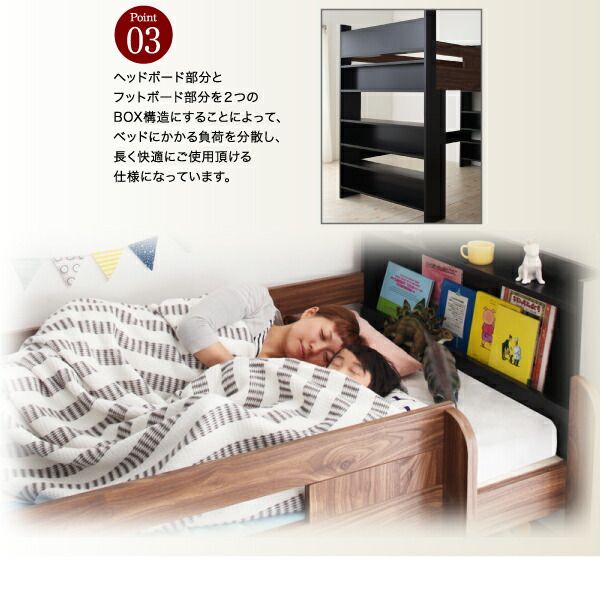 スーパSALE10倍＆4時間限定10％OFF お客様組立 棚・コンセント付きシステムロフトベッド ベッドフレームのみ シングル