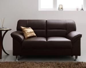 スーパSALE10倍＆4時間限定10％OFF スタンダードソファ デザインソファ シンプルモダンシリーズ BROWN ブラウン ソファ 2P