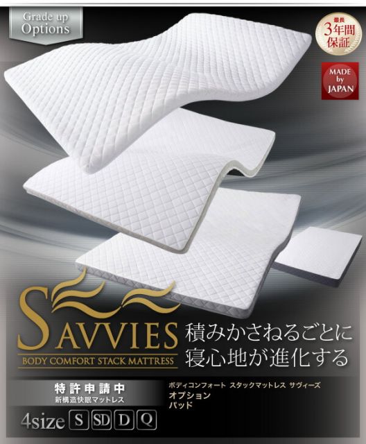 スーパSALE10倍＆4時間限定10％OFF MITAS寝具SELECT 敷き布団 マットレス 寝心地が進化する ボディーコンフォート スタックマットレス オプション 専用オプション MF 低反発ウレタンパッド ダブル