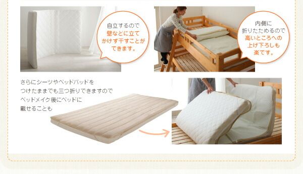 スーパSALE10倍＆4時間限定10％OFF MITAS寝具SELECT 子どもの睡眠環境を考えた 安眠 マットレス 薄型・軽量・高通気 ジュニア ポケットコイル セミシングル ショート丈