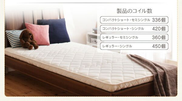 スーパSALE10倍＆4時間限定10％OFF MITAS寝具SELECT 子どもの睡眠環境を考えた 安眠 マットレス 薄型・軽量・高通気 ジュニア ポケットコイル シングル ショート丈