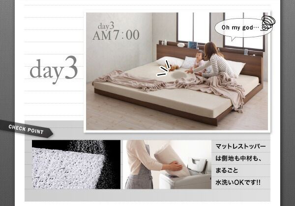 MITAS寝具SELECT らくらくファミリーベッド 専用別売品 洗い替え用ボックスシーツ ワイドK200