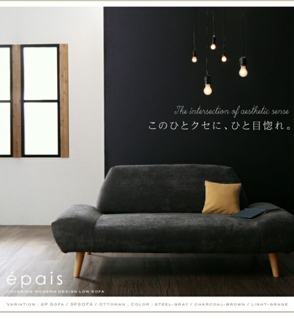 スーパSALE10倍＆4時間限定10％OFF スタンダードソファ デザインソファ カバーリングモダンデザインローソファ ソファ 2P