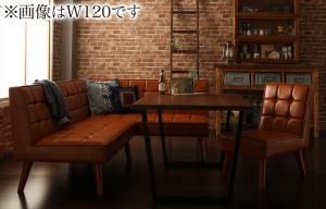 スーパSALE10倍＆4時間限定10％OFF アメリカンヴィンテージ リビングダイニングセット 4人 4点セット(テーブル+ソファ1脚+アームソファ1脚+チェア1脚) 右アーム W150