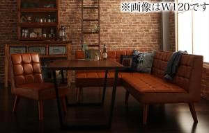 スーパSALE10倍＆4時間限定10％OFF アメリカンヴィンテージ リビングダイニングセット 4人 4点セット(テーブル+ソファ1脚+アームソファ1脚+チェア1脚) 左アーム W150