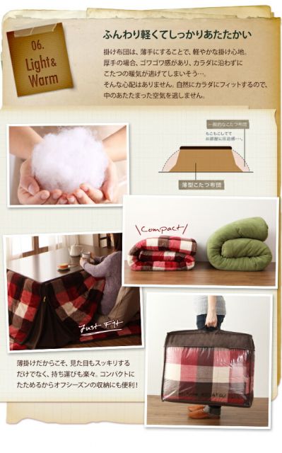 スーパSALE10倍＆4時間限定10％OFF こたつ布団セット チェック柄はっ水省スペースこたつ布団 掛布団&敷布団2点セット 正方形(75×75cm)天板対応