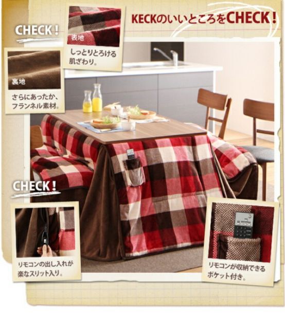 スーパSALE10倍＆4時間限定10％OFF こたつ用掛け布団 こたつ用敷き布団 チェック柄はっ水ダイニングこたつ掛け布団 4尺長方形(80×120cm)