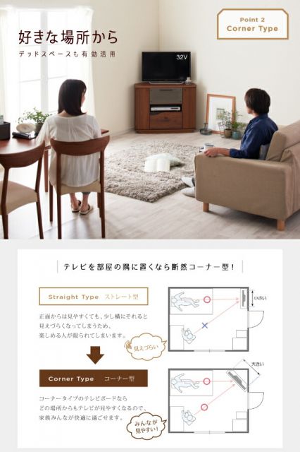 スーパSALE10倍＆4時間限定10％OFF リビング収納 チェスト キャビネット タンス テレビ台 天然木アルダー材 ミドルタイプコーナーテレビボード