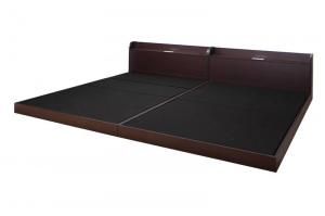 スーパSALE10倍＆4時間限定10％OFF 布団が使えるデザインローベッド ベッドフレームのみ ワイドK240(S+D)