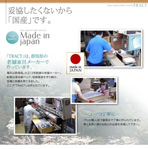 スーパSALE10倍＆4時間限定10％OFF お客様組立 大容量収納ファミリーチェストベッド ベッドフレームのみ B+B ワイドK200