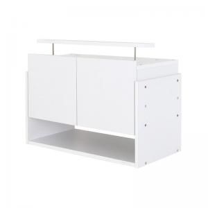 スーパSALE10倍＆4時間限定10％OFF 壁面収納 LED付きコレクションラック ワイド 上置き 高さ45-72 奥行39