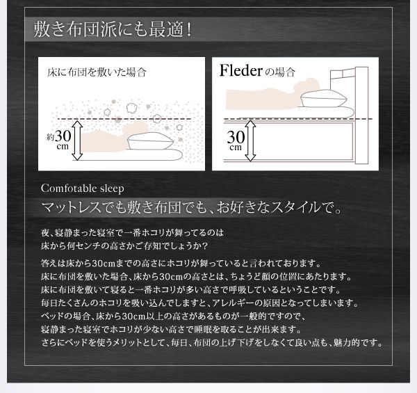 スーパSALE10倍＆4時間限定10％OFF お客様組立 国産 棚・コンセント付き収納ベッド スタンダードポケットルコイルマットレス付き 床板仕様 セミダブル