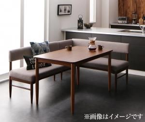 スーパSALE10倍＆4時間限定10％OFF ダイニングセット（テーブル&ソファ） リビングでもダイニングでも使える ソファベンチセット 3人 3点セット(テーブル+ソファ1脚+アームソファ1脚) ブラウン W120