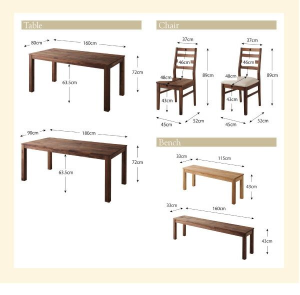 スーパSALE10倍＆4時間限定10％OFF ダイニングセット（テーブル&ベンチ チェア） 総無垢材ワイドダイニング 6人 6点セット(テーブル+チェア4脚+ベンチ1脚) オーク 板座 W180