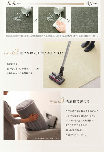 スーパSALE10倍＆4時間限定10％OFF ラグ 表情豊かな撥水機能付きシェニールラグ 200×250cm