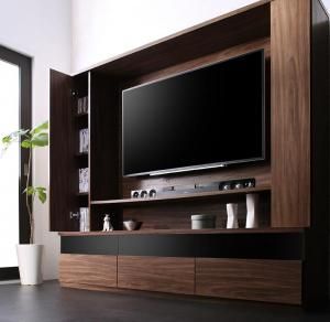 スーパSALE10倍＆4時間限定10％OFF 壁掛け ハイタイプテレビボード テレビボード テレビ台 TV台 ハイタイプ 壁掛けテレビ 55型 55インチ 大型テレビ 収納 収納付き AVラック ウォールナット 50型 50インチ 幅180