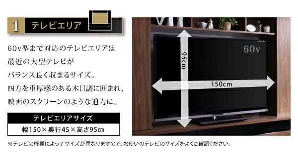 スーパSALE10倍＆4時間限定10％OFF テレビ台 ハイタイプ テレビボード TV台 60型 60インチ 大型テレビ 収納 収納付き 棚 引き出し AVラック ディスプレイ ウォールナット 55インチ モダン スタイリッシュ 高級感