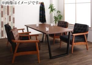 スーパSALE10倍＆4時間限定10％OFF ダイニングセット（テーブル&ソファ） ヴィンテージスタイル ソファダイニングセット 4人 5点セット(テーブル+1Pソファ4脚) W120