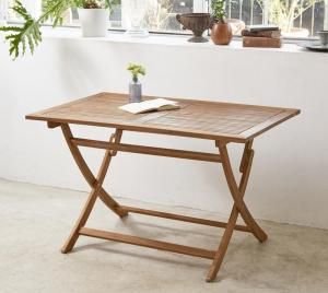 スーパSALE10倍＆4時間限定10％OFF ダイニングテーブル ガーデンファニチャーダイニングシリーズ アカシア天然木 折りたたみ式ナチュラルガーデンファニチャー テーブル単品 W120