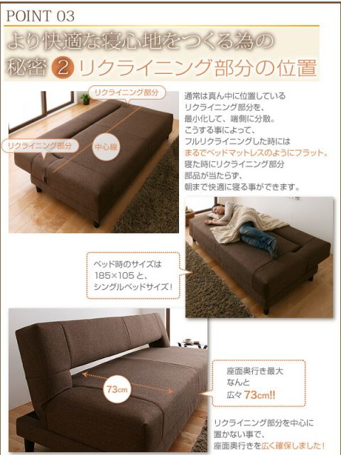 スーパSALE10倍＆4時間限定10％OFF コイルスプリングソファベッド  3.5P