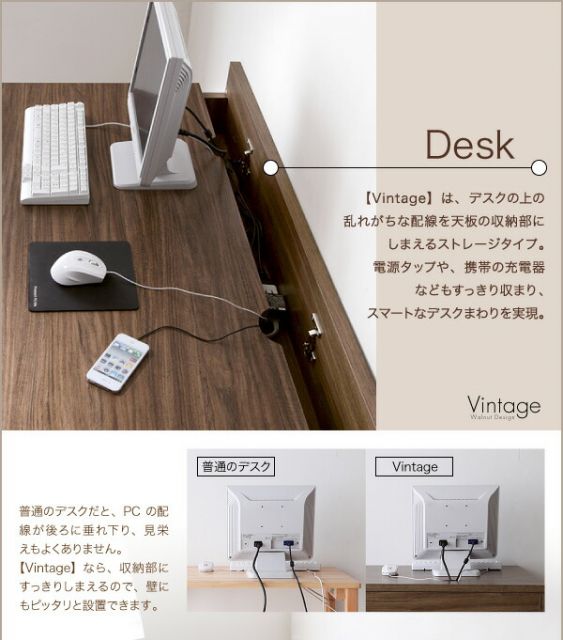 スーパSALE10倍＆4時間限定10％OFF デスク 机 120 ワゴン シェルフ セット テレワーク 在宅 リモート 在宅ワーク コンパクト 省スペース パソコンデスク PCデスク 作業台 木製 ウォールナット