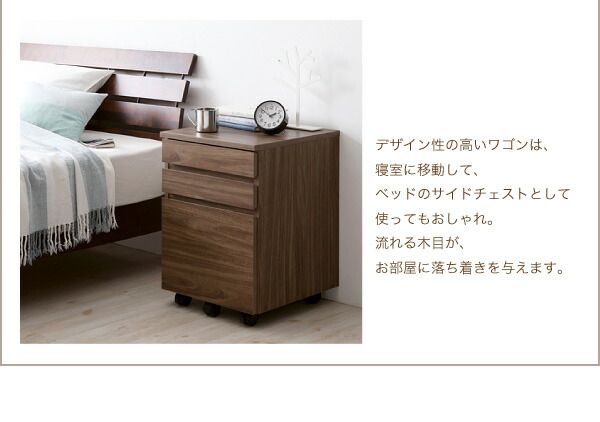 スーパSALE10倍＆4時間限定10％OFF デスク 机 120 ワゴン シェルフ セット テレワーク 在宅 リモート 在宅ワーク コンパクト 省スペース パソコンデスク PCデスク 作業台 木製 ウォールナット