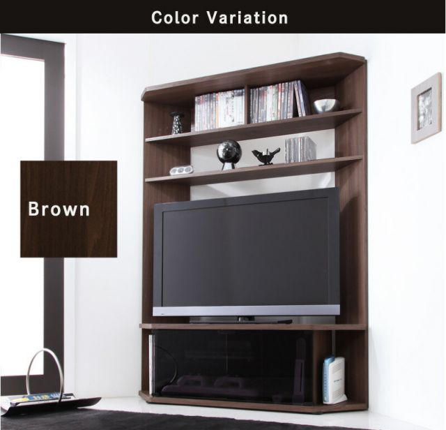 スーパSALE10倍＆4時間限定10％OFF テレビボード テレビ台 TV台 ハイタイプ コーナー 50型 50インチ 大型テレビ 収納 収納付き 棚 引き出し AVラック ディスプレイ ウォールナット   高級感 キャスター
