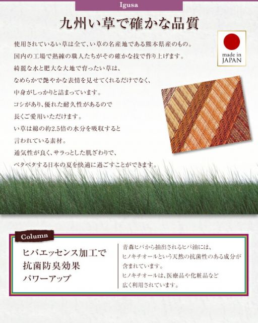 スーパSALE10倍＆4時間限定10％OFF 自然素材ラグ 純国産ラインデザインい草ラグ 裏地あり 191×250cm