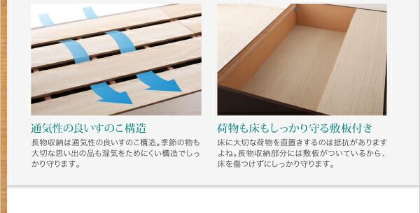 スーパSALE10倍＆4時間限定10％OFF ベッド 収納付きベッド セミシングル マットレス付き 収納 収納付 収納ベッド 大容量 収納ボックス 布団 敷き布団 おしゃれ 収納家具 頑丈 お客様組立 薄型スタンダードボンネルコイルマットレス付 セミシングル