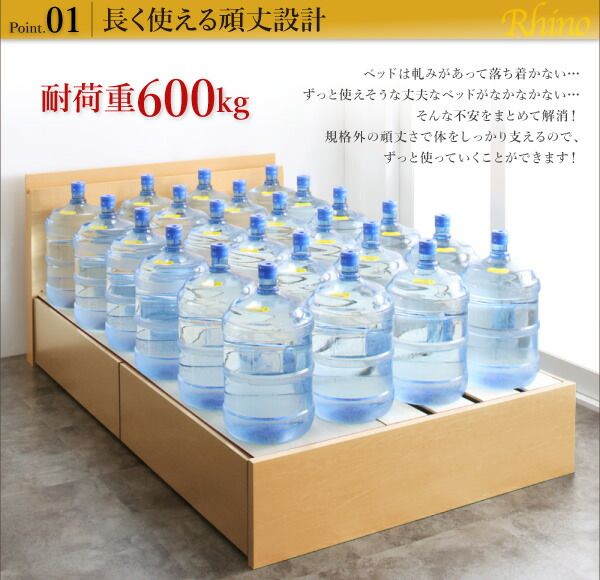 スーパSALE10倍＆4時間限定10％OFF お客様組立 長く使える棚・コンセント付国産頑丈2杯収納ベッド ベッドフレームのみ シングル