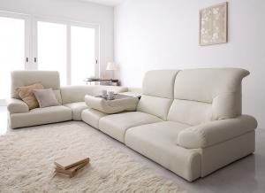 スーパSALE10倍＆4時間限定10％OFF フロアソファ ハイバックフロアコーナーソファ WHITE ホワイト 5点セット 1P×4+コーナー