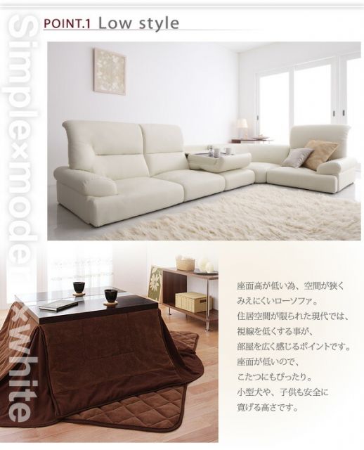 スーパSALE10倍＆4時間限定10％OFF フロアソファ ハイバックフロアコーナーソファ WHITE ホワイト 5点セット 1P×4+コーナー